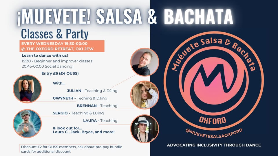 ¡Muévete! Learn Salsa & Bachata and dance until midnight!