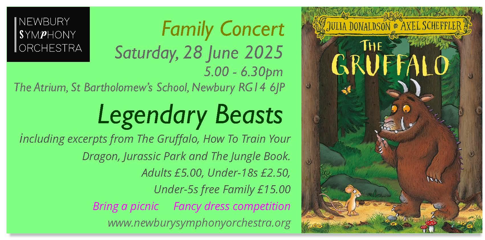 Newbury Symphony Orchestra Summer Family Concert - Legendary Beasts