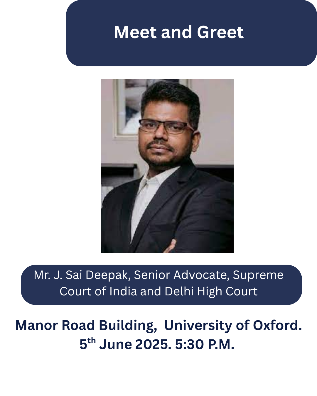 Meet and Greet with J. Sai Deepak